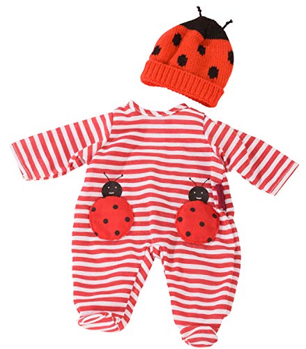 Götz 3403036 Combinaison Coccinelle - Taille de vêtements de poupée. S - Ensemble vêtements et Accessoires 2 pièces pour poupées 30 - 33 cm