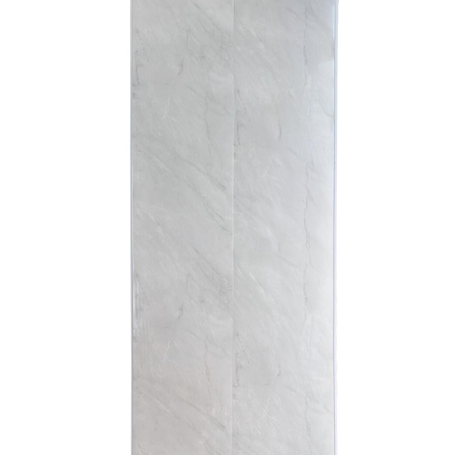 Built Right Bathroom Cladding Pack of 4, 8mm x 250mm x 2700mm, Waterproof Wall Splash Panels, Tongue & Groove Shower Panels for Bathroom, Wet Room & Shower Enclosure, Covers 2.7m², Light Grey Marble