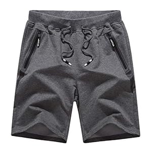 KEFITEVD Katoenen Sportjoggingbroek voor heren, zomer, casual, training, joggen, korte joggingbroek met 3 zakken