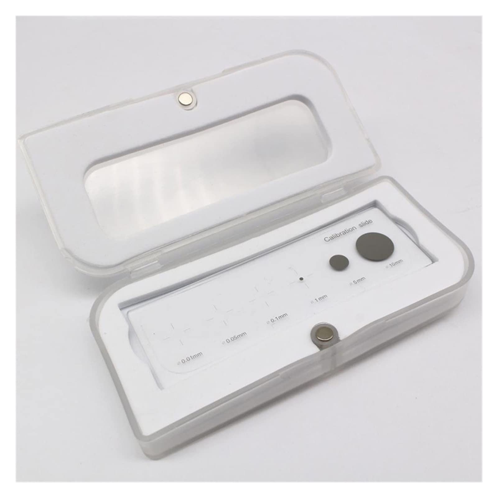 Kit de accesorios para microscopios Microscopio de 6 escalas microscopio, placa multifunción de vidrio óptico de alta precisión, DIA 0.01 0.05 0.1 1 5 10 Slimación de calibración Portaobjetos de micro