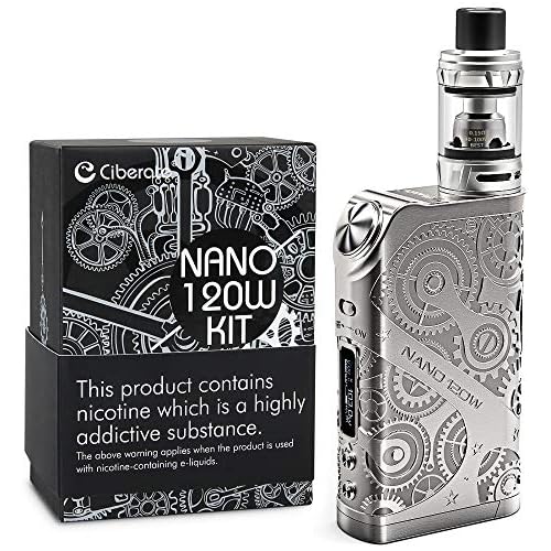 elfbar nachfüll pod läuft aus Ciberate® TG 120W E Cigarettes Sub-Ohm 0.15 2ml Tank Adjustable Airflow  Electronic Cigarette Vape Box Mod Complete Kit Steampunk Style Drugstore