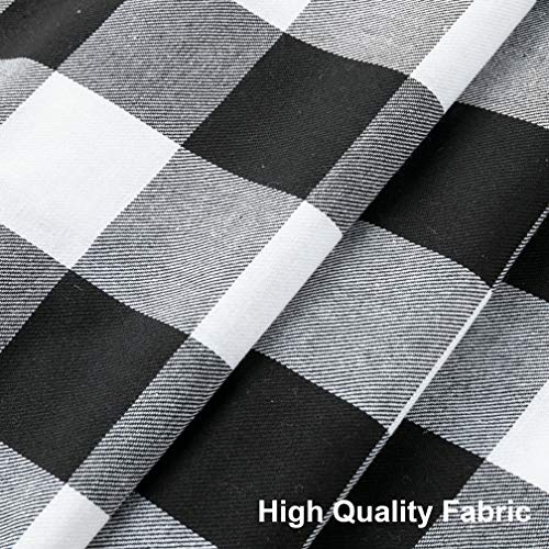 Wosibo 2 Pack Buffalo Check Plaid Window Curtain Panels thumb #2