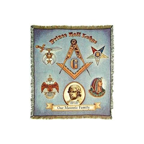 Made in Oregon Prince Hall Lodge 100% Cotton Afghan Cover