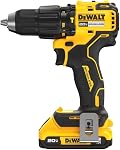 DEWALT 20V MAX Compact Hammer Drill/Driver Kit, Brushless 1/2 in. Ratcheting Chuck, LED (DCD798D1)