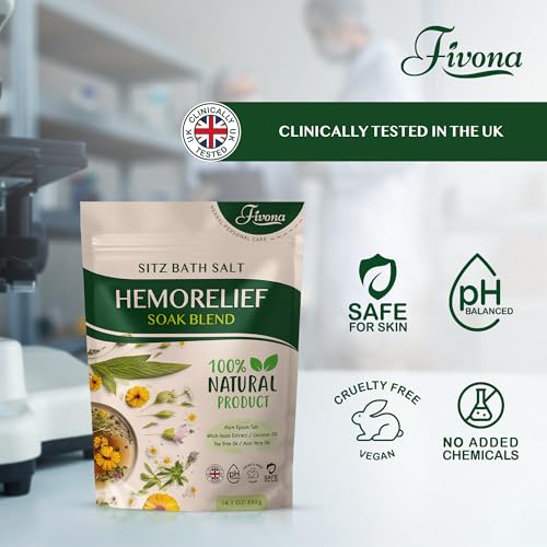 Hemorrhoid Treatment Sitz Bath Salt - Natural Soak Blend Epsom Salt with Essential Oils, Postpartum Recovery and Discomfort Relief, Perineal Care Soaking for Fissures and Bartholin Cysts - 14.1oz - Image 3