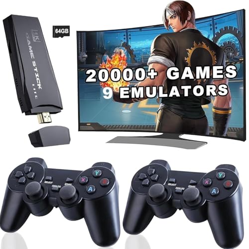 OSG USB Wireless Video Game Console Stick | Built-in 3000 Retro Classic Games | 8-Bit Mini Controllers | HDMI Output | Dual Player 4K Ultra HD Gaming