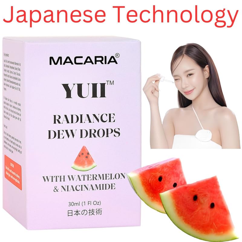 Macaria Yuii Aqua Aqua Dew Drops Face Serum Glow Watermelon And Niacinamide By Japanese Technology