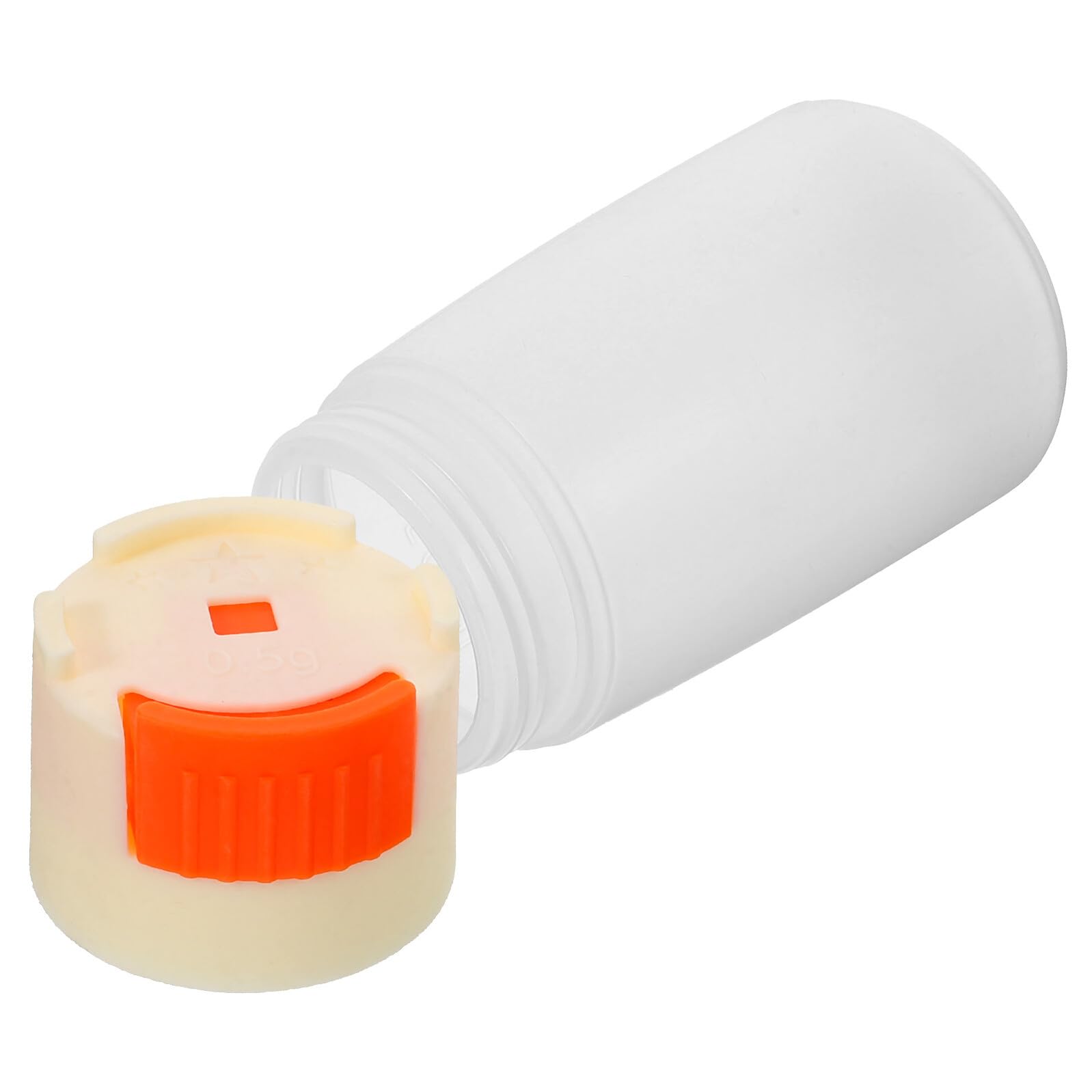 Fish Feed Bottle Metering Feeder for Aquarium Fish Food Storage Container Non-Automatic Feeding Tool Beige Suitable for Aquatic