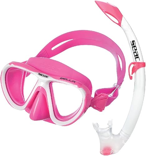 Miniatura 4 de SEAC Bella Premium Niños Buceo Natación Snorkel 100% Silicona Pura Máscara Snorkel Set S