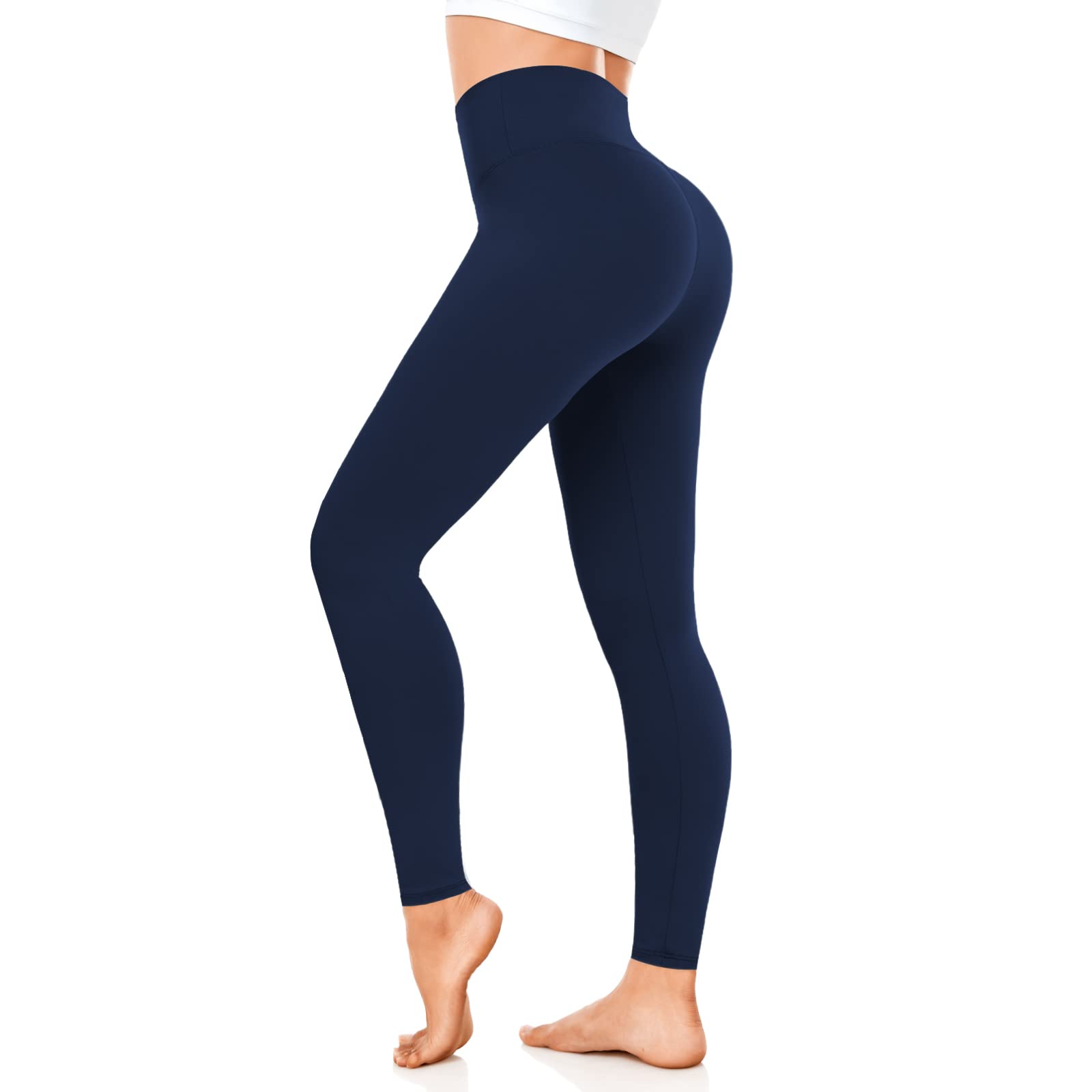 Leggings Damen High Waist Blickdicht Sportleggings Damen Lang Elastisch Bauchkontrolle Slim Fit Sporthose Leggins für Yoga Gym Fitness Alltag.