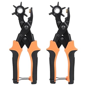 3NH Leather Hole Punch Tool, Repairing Screwdriver Set Quality Alloy Steel Lightweight and Portable Durable Leather Hole Punch Rubber Material for Leather Punch Tools