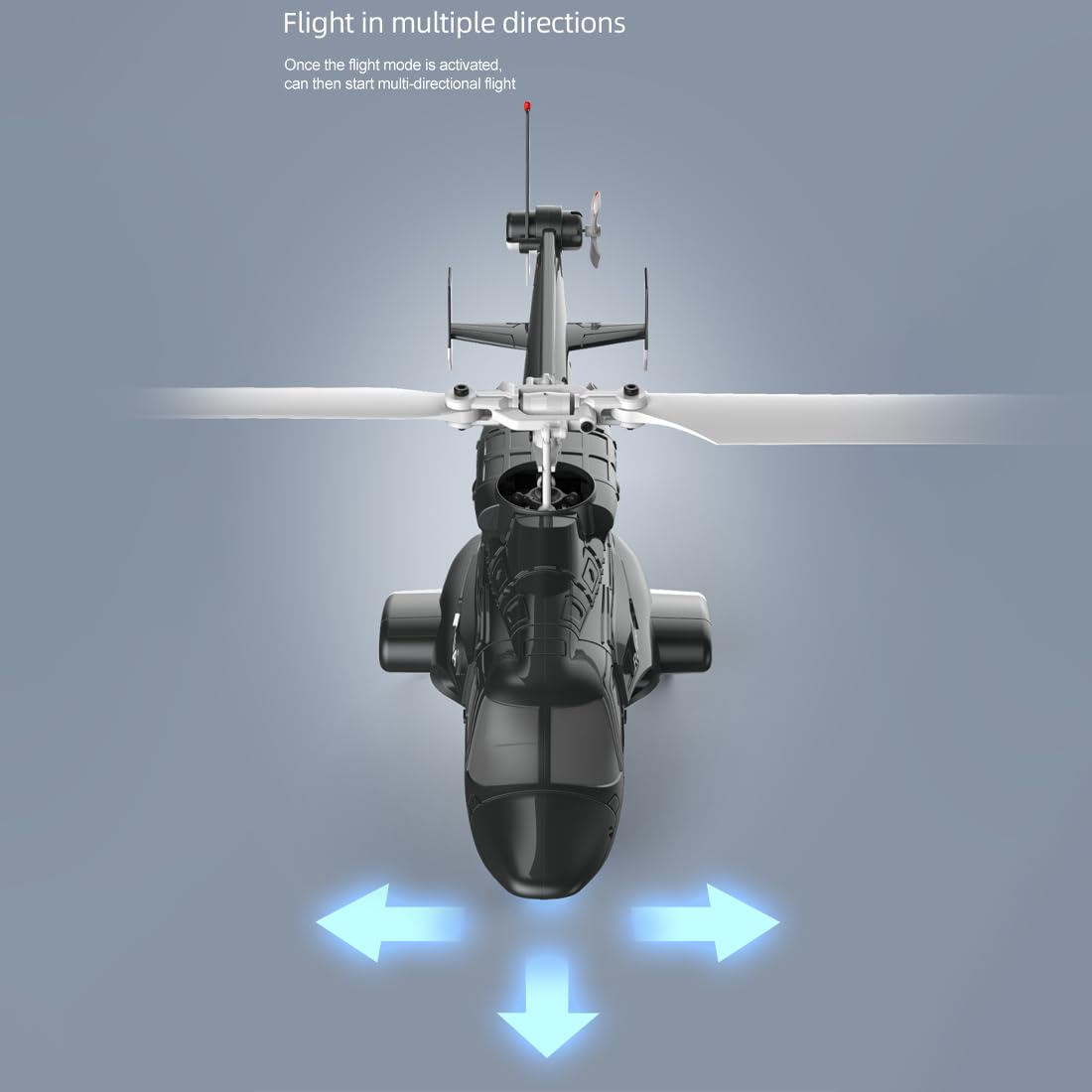 RC ERA A61 Air-Wolf RC elicottero, scala 1/52 2.4G 4CH singolo rotore elicottero elicottero militare con one-key start altitudine Hold telecomando per adulti e principianti