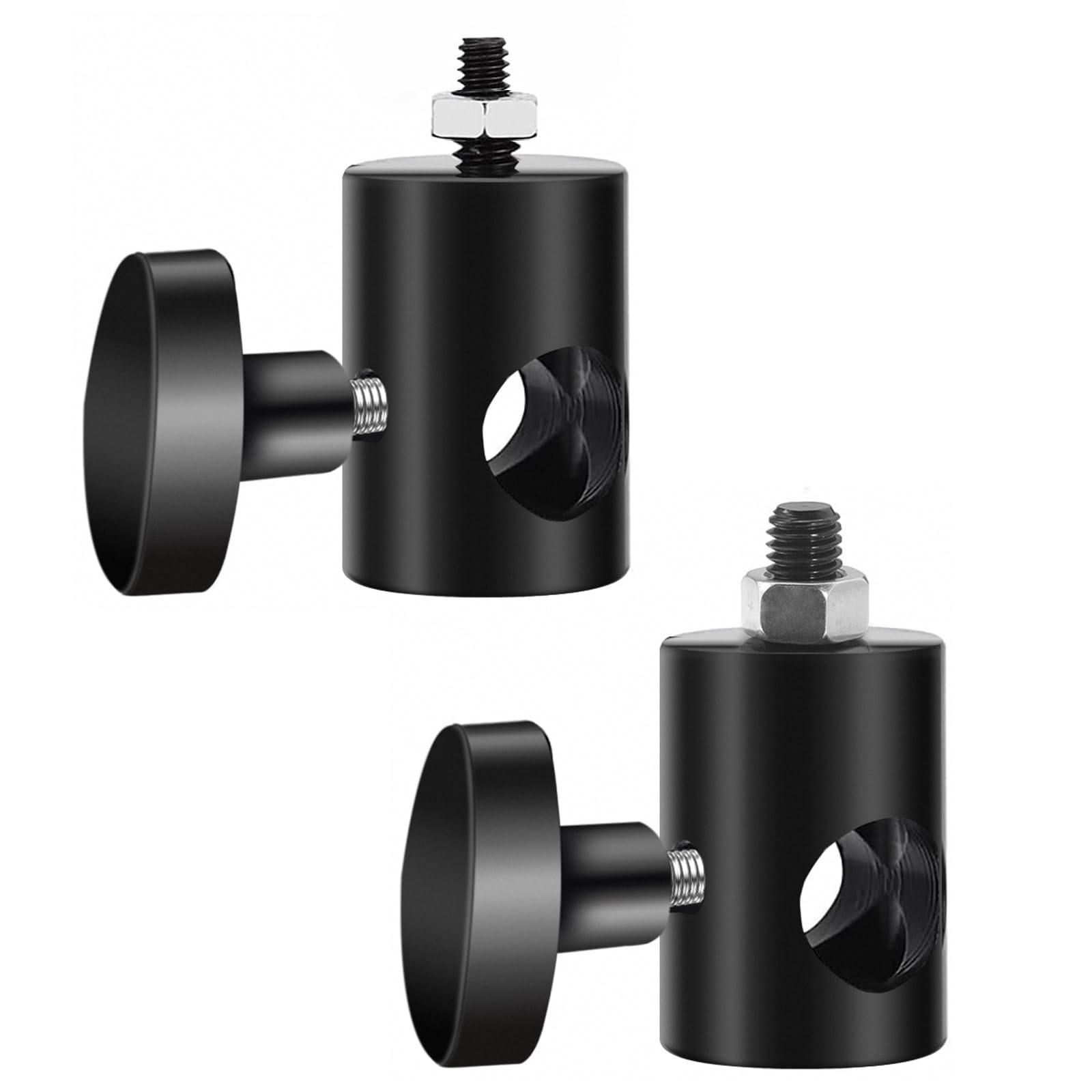 WELLMAKING 2PCS Rapid Adapter Convert with 3/8" and 1/4" Screw DSLR Mount Bracket Multi Functional Mount Bracket Adapter, Photo Studio, Light Stand