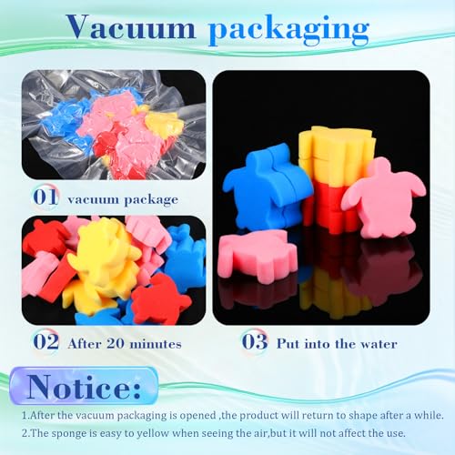 Image of Boao 16 Pieces Oil Absorbing Sponge for Hot Tub Swimming Pool and Spa(Turtle,Multicolor)