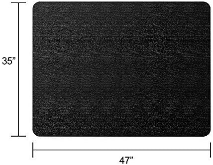 Black Chair Mat for Hard Wood Floor 35x47 Rectangular Thick & Sturdy Multi-Purpose Office Chair Floor Mat for Home & Office Use