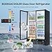 BODEGACOOLER Commercial Merchandiser Refrigerator, 2 Glass Door Display Refrigerator, 27.02 Cu.Ft Upright Beverage Display Cooler with Soft LED Light, Adjustable Shelves, 4 Strong Castors(Black)