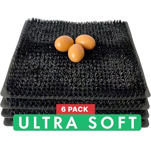 LUMERAM 6 Pack Ultra Soft Washable Chicken Nesting Pads for Chicken Coop Premium Food Grade Mats 100% BPA Free Durable & Easy to Clean Reusable Nesting Pads