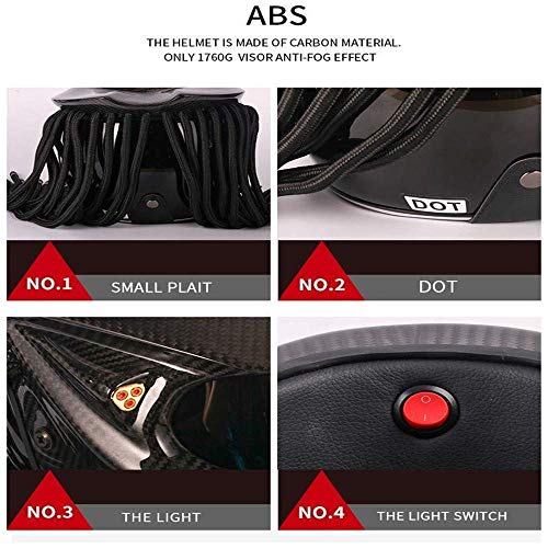 MBESSR Casco Moto predatore in Fibra di Carbonio