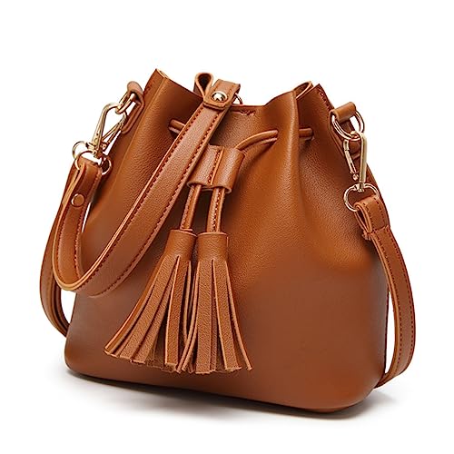 Sac seau à cordon marron BESPORTBLE avec bandoulière pour femme