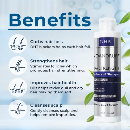 Anti Dandruff Shampoo For Men & Women - Medicated Shampoo Dry Scalp Treatment - Soothes Itchy, Flaky, And Irritated Scalp - Anti-Fungal, Paraben-Free, Sulphate-Free Massager Brush Bundle Set #TOP2