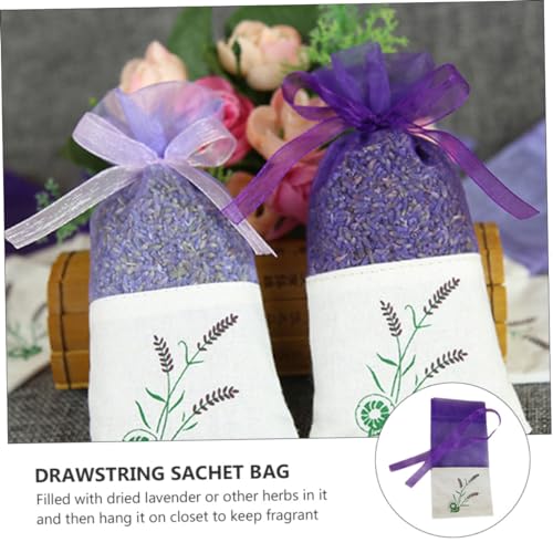 Holibanna 12 Unidades Saquinho De Bolsa De Sachê Sacos De Cordão De Lavanda Sachês De Perfume De Lav