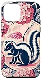 Floral Skunk lovers designs fun skunk Pink Hydrangea Case for iPhone 12 mini
