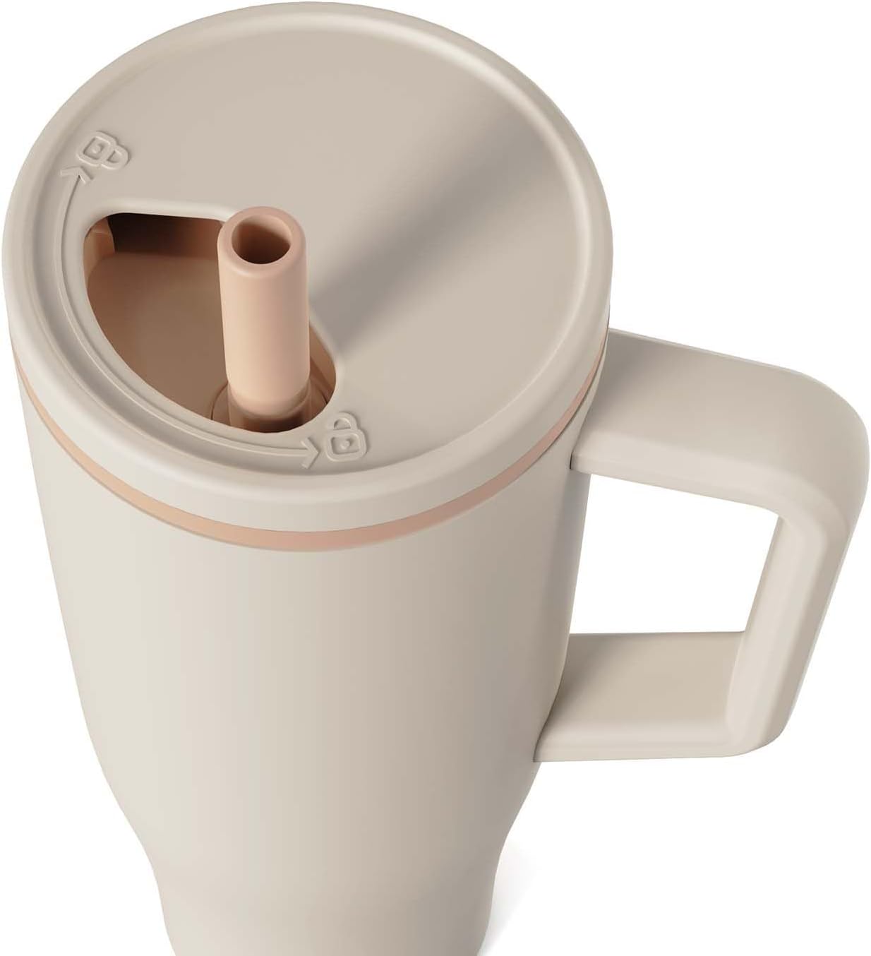 KISSKIND 40 oz Tumbler with Handle and Straw | Lumi Spin Hidden Straw 100% Leakproof Insulated Tumbler | Stainless Steel Water Bottle for Mom, Nurse, Teacher | Coffee - Image 7