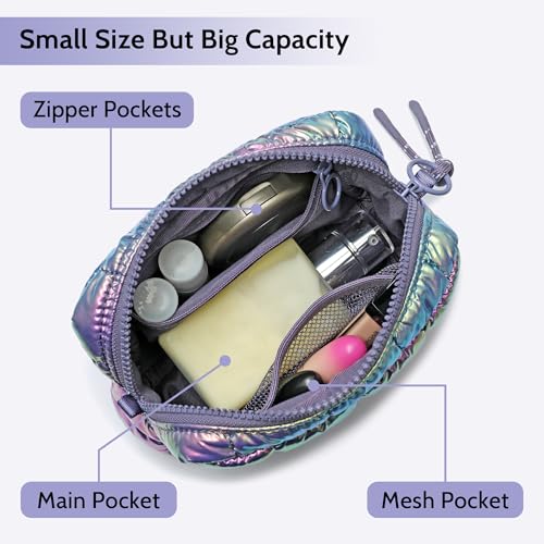 Puffer Travel bag-Gym bag+Cosmetic Bag-Purple4