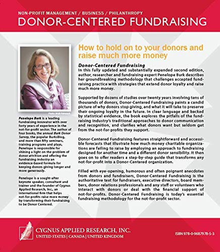 DONOR-CENTERED FUNDRAISING 0968797857 Book Cover