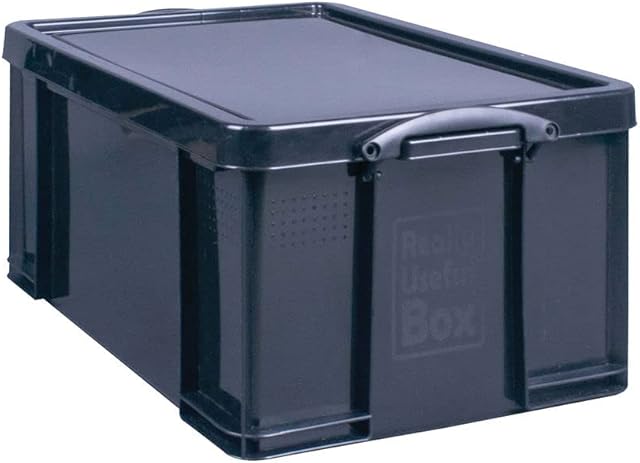 Really Useful 64L Recycled Plastic Storage Box Black 64Black R