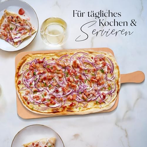 Flammkuchenbrett Eli L 20er Set Servierbrett, Pizzateller und Schneidebrett