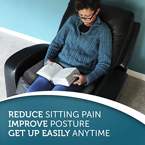 Desk Jockey Recliner Seat Cushion With Clinical Grade Memory Foam - 25 X 17 X 3.5 Inch Big Sofa Cushion- Relieves Sciatica, Tailbone And Back Pain - Upgrades Saggy Sofa And Recliner #TOP7
