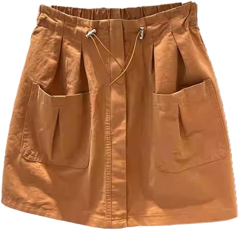 Retro Work Clothes Loose Short Skirt for Women in Summer Large Size Slim Waist Casual Pants