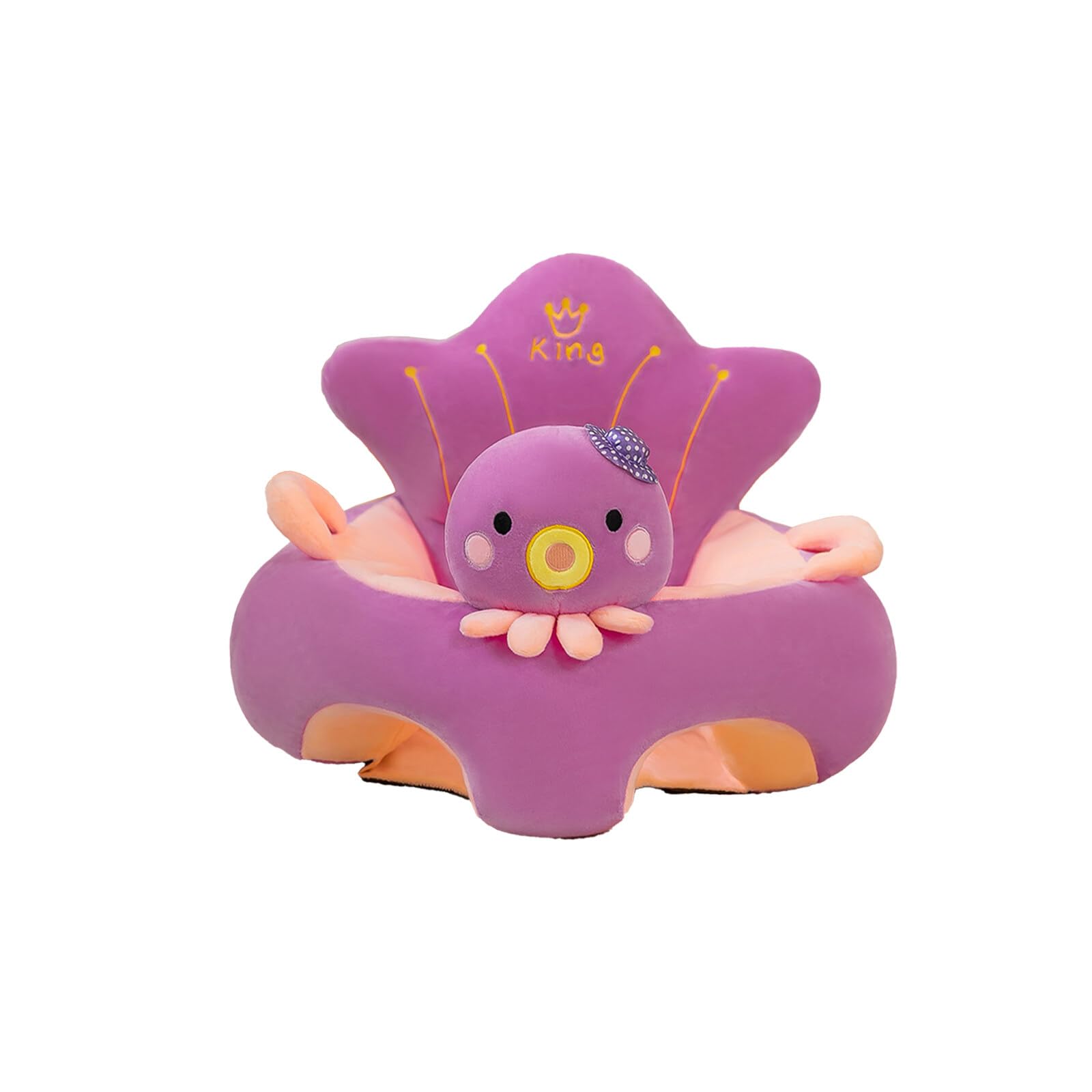 SOONHUA Baby Sofa Stuhlbezug, Baby Boden Plüschliege, leichte Oktopus-Form, für Babys, Lernsitz, Stuhlbezug für Säuglinge, Kleinkinder, Babyzimmer, Spielzimmer (ohne Füllung)