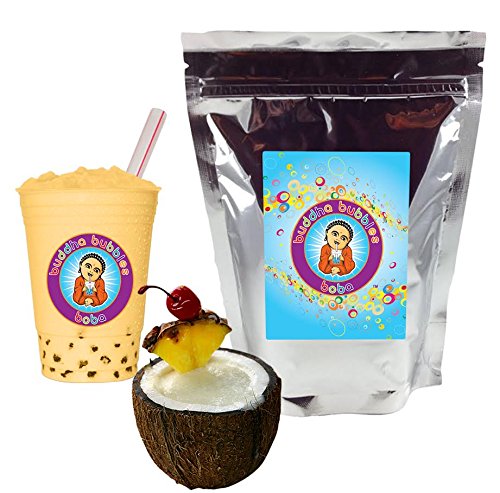 Pina Colada Boba / Bubble Tea Drink Mix Powder By Buddha Bubbles Boba 10 Ounces (283 Grams)