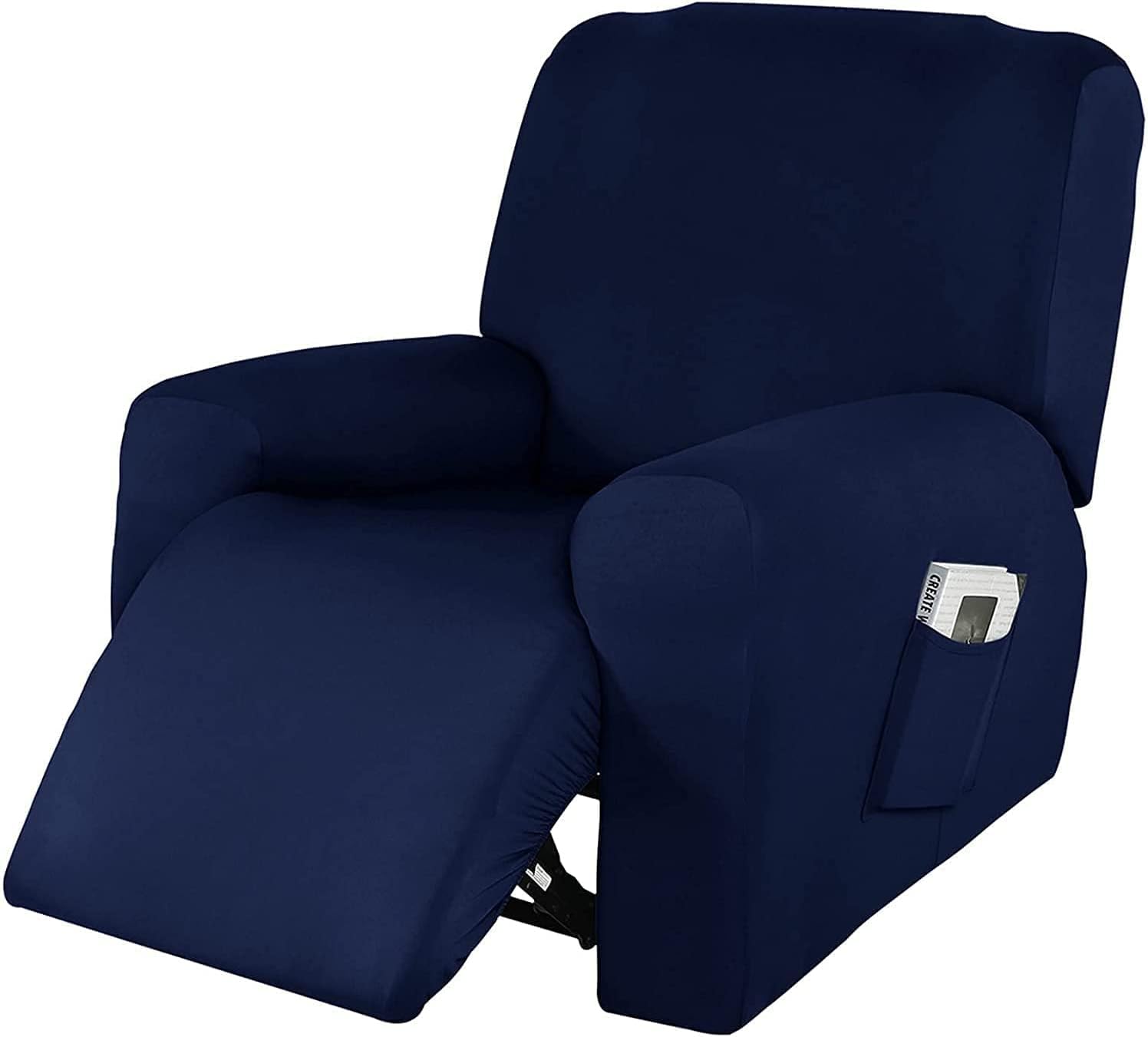 Stretch Recliner Chair Covers, 4 Pieces Recliner Cover Anti-Slip Armchair Covers Recliner Sofa Slipcover Recliner Chair Covers for Reclining Chair Recliner armchairs 1Seat Furniture Protector