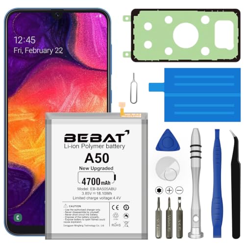 BEBAT Replacement Battery for Samsung Galaxy A50,4700mAh High Capacity 0 Cycle Lithium Polymer Battery for Samsung Galaxy A50 A505F /A30 SM-A305 /A20 A205FN A202F /A30s SM-A307 with Tool Kits