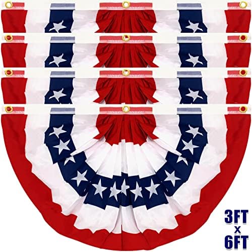 4 Pack 250th Anniversary Extra Large 3x6 Feet American Bunting Fl...
