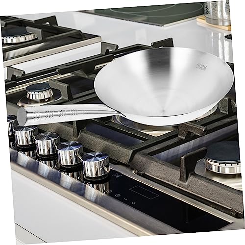 Wok de acero inoxidable con mango resistente al calor miniatura 5