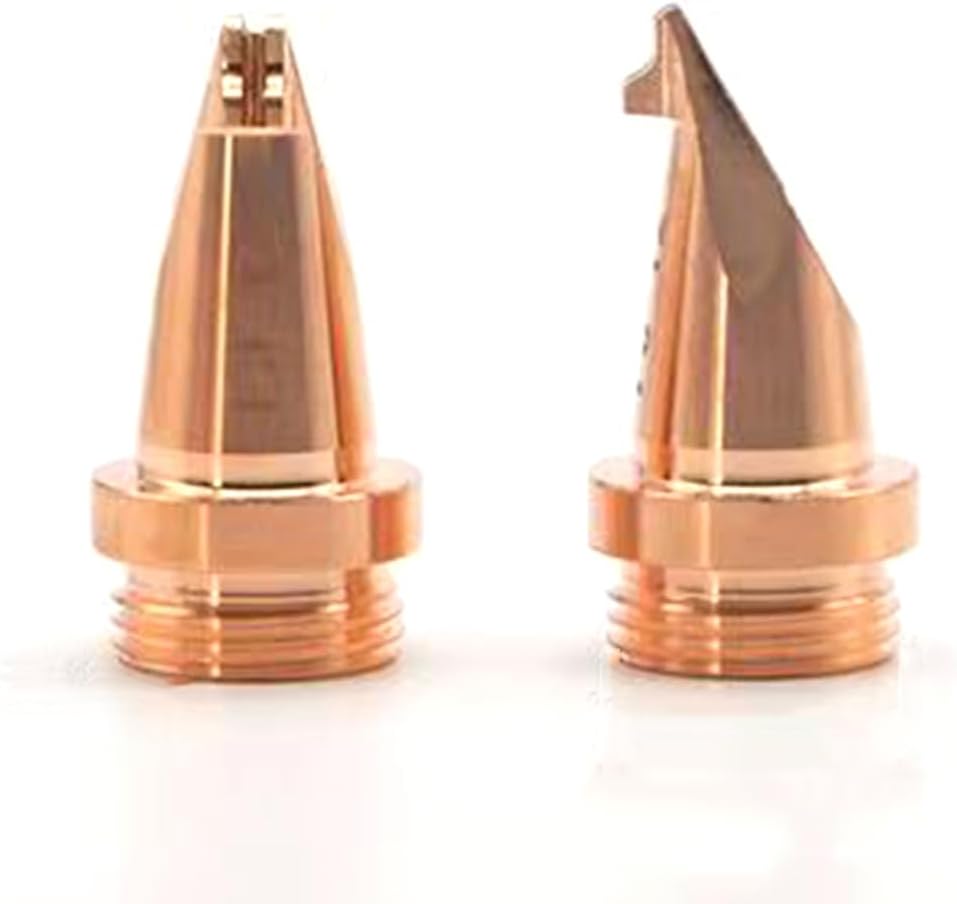 10pcs Copper Laser Welder Nozzle Tip, for Portable Laser Welding Gun/Machine/Welder Head(0.8mm Nozzle Interior Angle Prevents Sputtering,10pcs)