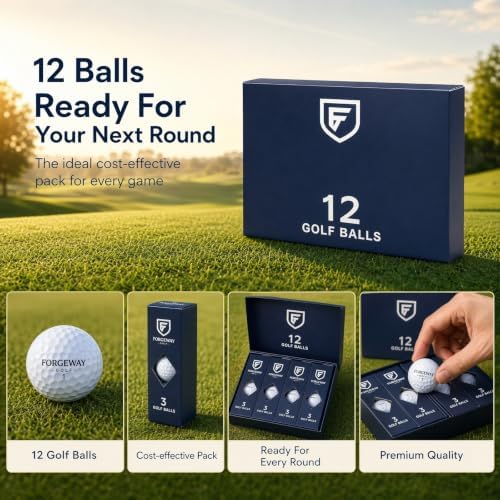 Forgeway Golf Balls, 12-Pack: with a Soft Feel and consistent Flight, These are a Reliable and indispensable Part of Your Everyday Golf Game. - 1
