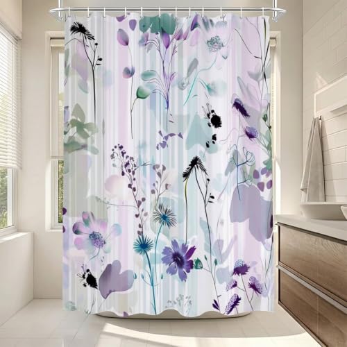 Rideau douche polyester 180x220 pour éviter l'eau au sol