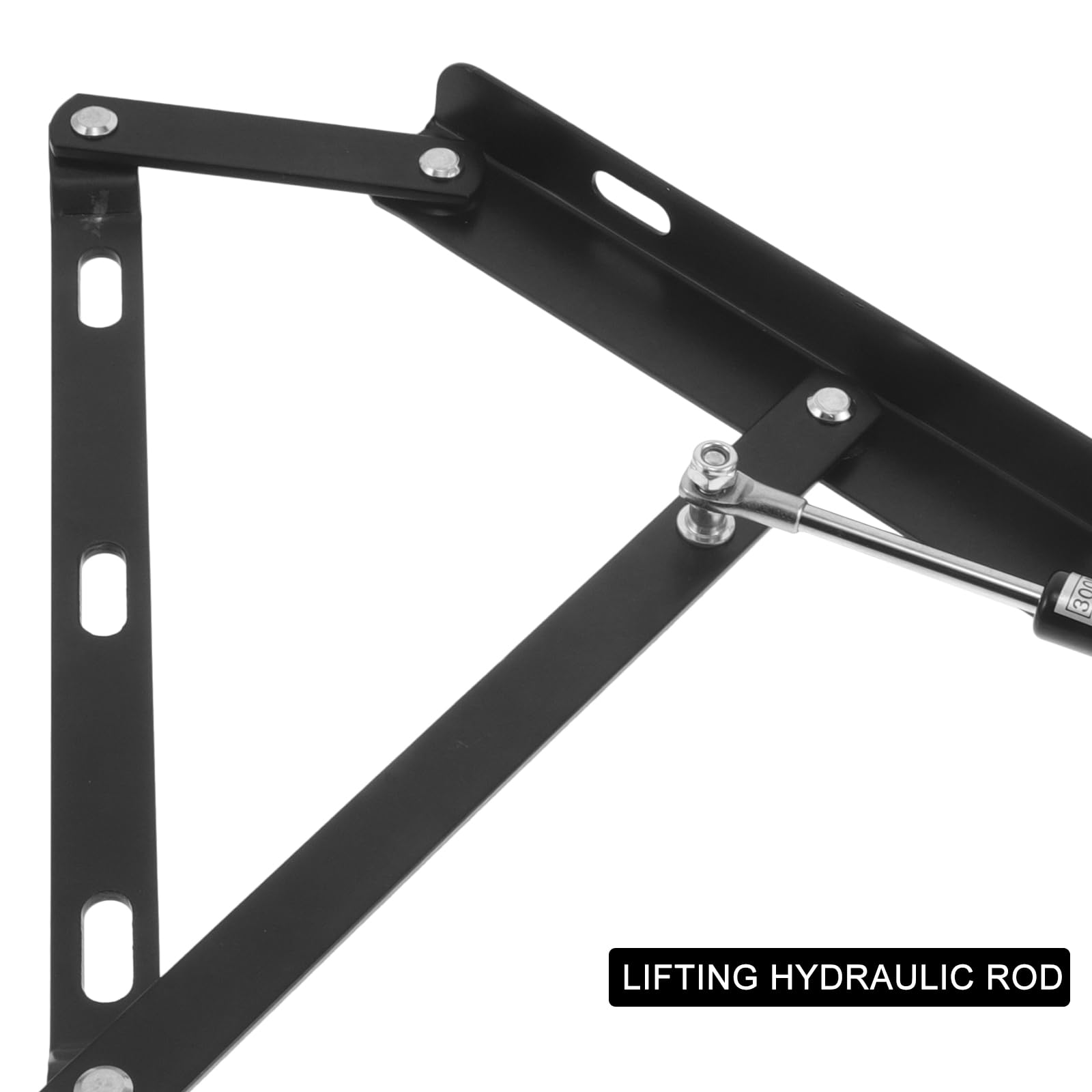 VALICLUD Mécanisme de Levage Hydraulique pour Lit 2 Pièces Tiges de Levage 400 Mm Noir Support à Gaz pour Cadre de Lit Double Réglable Kit de Vérins Robustes pour Chambre et Rangement