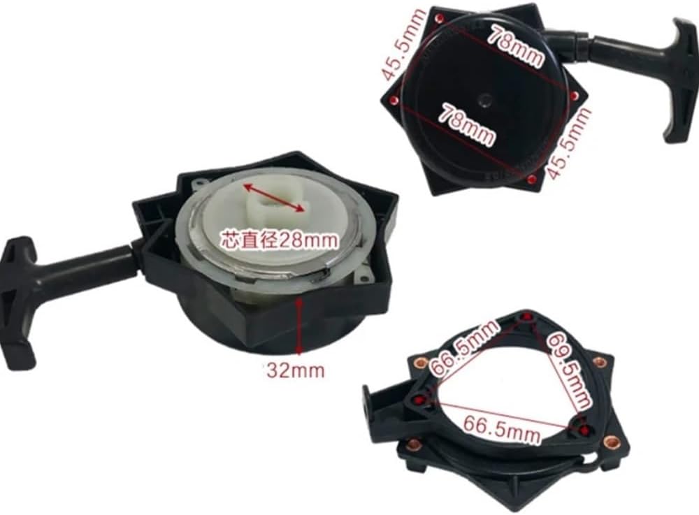 TMLbhSEZ Recoil Easy Starter Fit for TU26 TL26 TL23 767 25.6CC Sprayer Easy to Start 4T Pull Foot Mounting & Cover Assy 1E43