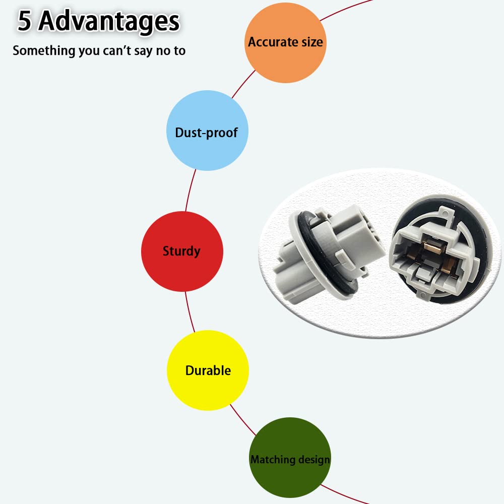 RINDOトランプ Amazon.com: 2 PCS Front Turn Signal Light Bulb Plug Socket