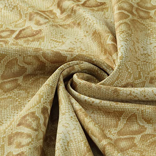 Bestripes Long Shower Curtain Gold Shower Curtains For Bathroom Snakeskin Printed Soft Fabric Waterproof Bath Curtains, Wrinkle Free, Machine Washable, 72" W X 78" H #TOP2