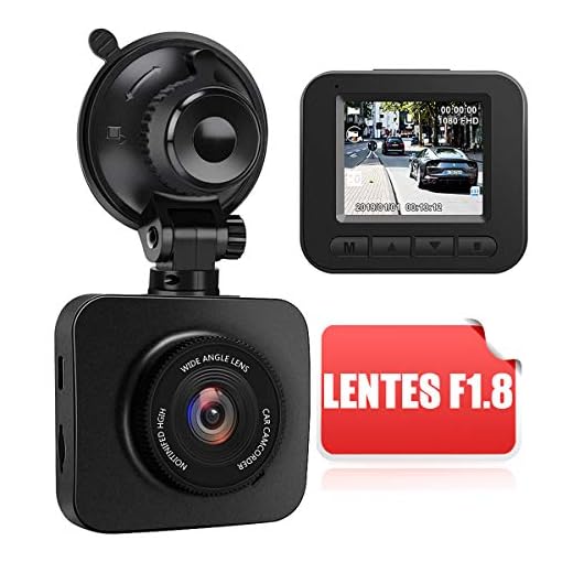 AWESAFE Cámara de Coche Dash CAM 1080P Full HD 170 Ángulo con WDR G-Sensor, Detección de Movimiento, Grabación en Bucle, Visión Nocturna, Monitor de Aparcamiento