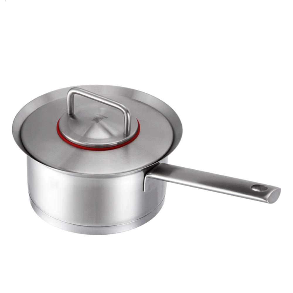 Casserole à Lait 16 cm, poignée Unique, en Acier Inoxydable, pour compléments Alimentaires pour bébé, Petite Casserole Universelle pour la Cuisine