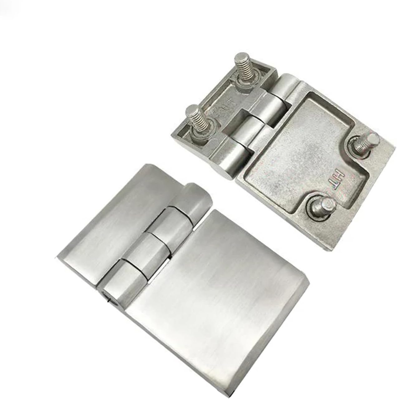 Stainless Steel 304 Boat Cabin Door Hinge Caps with Screw Bolt Heavy Duty Hinge Boat Yacht Door Hardware(90X60X8mm)