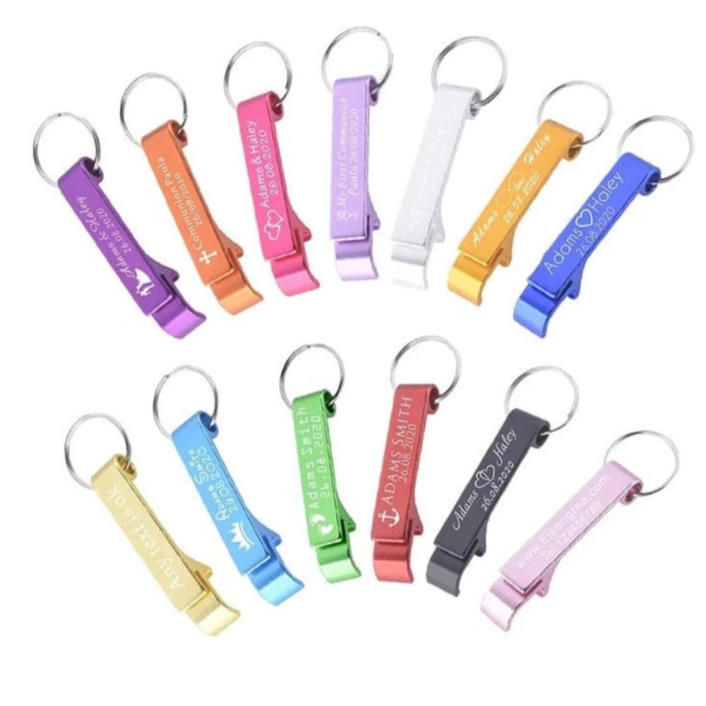 Porte-clés gravé personnalisé en lot de 100 pour cadeaux d'invités et souvenirs de mariage